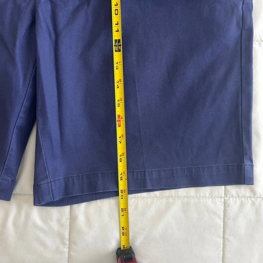 Vineyard Vines Mens Breaker Shorts Navy Blue Chino Stretch Size 38 Flat Front